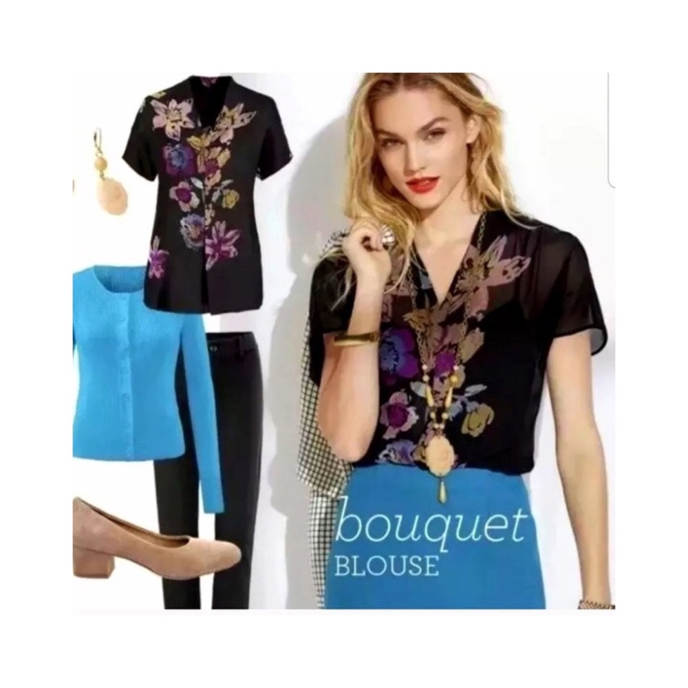 Cabi Floral Limited Edition Bouquet Blouse Preowned Small